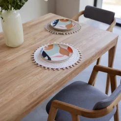 Table à manger extensible en bois massif de chêne Bergamo - NordicStory