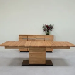 Table à manger extensible en bois massif de chêne Bremen - NordicStory