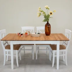 Table à manger extensible en bois massif Lausanne - VESKOR