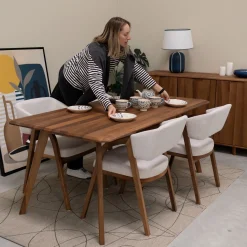 Table à manger fixe en bois massif Suède - VESKOR