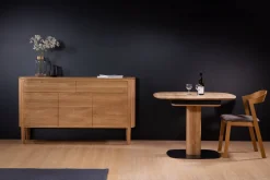 Table à manger fixe en bois massif LUNA - KARPIS