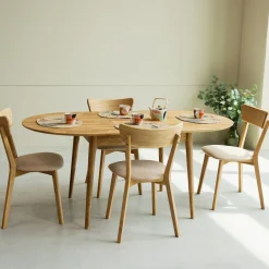 Table à manger ovale extensible en chêne massif Escandi 2 - NordicStory