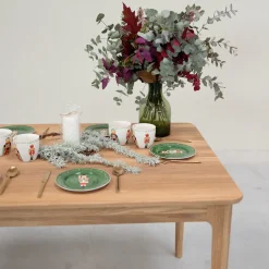 Table à manger rectangulaire extensible en bois massif de chêne Astrid - VESKOR