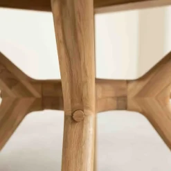 Table à manger ronde extensible en bois massif de chêne Carmen - NordicStory