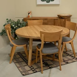 Table à manger ronde extensible en chêne massif MOBY - NordicStory
