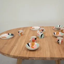 Table à manger ronde extensible en bois massif de chêne Léa - VESKOR