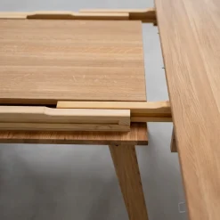 Table à manger ronde extensible en bois massif de chêne Léa - VESKOR