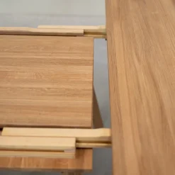 Table à manger ronde extensible en bois massif de chêne Léa - VESKOR