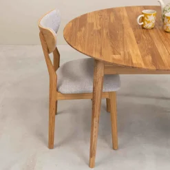 Table à manger ronde extensible en chêne massif Escandi 5 - NordicStory