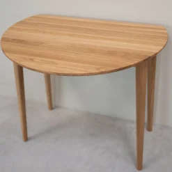 Table à manger ronde extensible en bois massif de chêne Luna - VESKOR