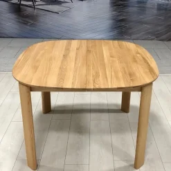Table à manger ronde extensible en bois massif de chêne Victoria - VESKOR