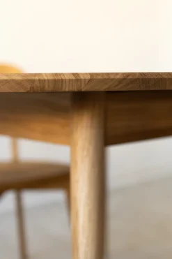 Table à manger ronde extensible en chêne massif Escandi 3 - NordicStory