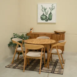 Table à manger ronde extensible en chêne massif Escandi 3 - NordicStory