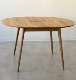 Table à manger ronde extensible en chêne massif Escandi 3 - NordicStory