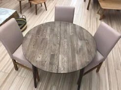 Table à manger ronde extensible en chêne massif Escandi 3 - NordicStory