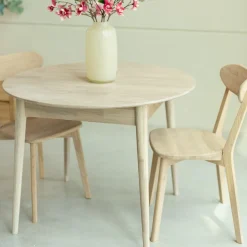 Table à manger ronde extensible en chêne massif Escandi 6 - NordicStory