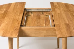 Table à manger ronde extensible en chêne massif Escandi 4 - NordicStory