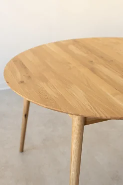 Table à manger ronde extensible en chêne massif Escandi 4 - NordicStory