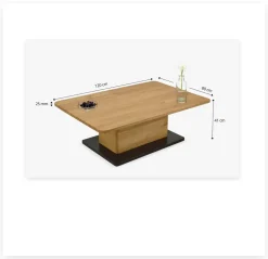 Table basse en bois massif de chêne Bremen - NordicStory