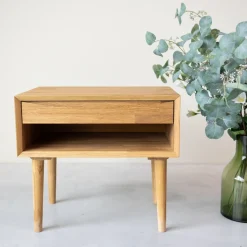 Table de chevet en bois massif de chêne Escandi 2 - NordicStory