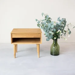 Table de chevet en bois massif de chêne Escandi 2 - NordicStory