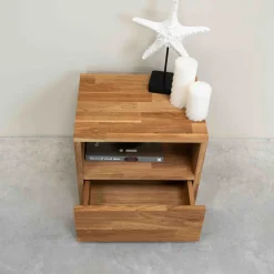 Table de chevet en bois massif de chêne Danemark 1 - NordicStory