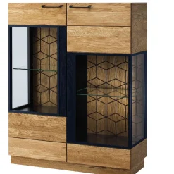 Vitrine en bois de chêne Mozaik 15 - LoftStory