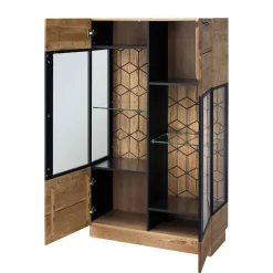 Vitrine en bois de chêne Mozaik 15 - LoftStory
