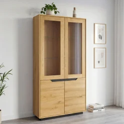 Vitrine en bois massif de chêne Bremen 2 - NordicStory