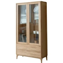Vitrine en bois massif de chêne Oxford 2 - NordicStory