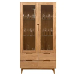 Vitrine en bois massif de chêne Escandi 2 - NordicStory