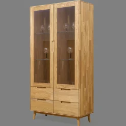 Vitrine en bois massif de chêne Escandi 2 - NordicStory