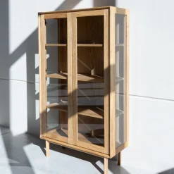 Vitrine en bois massif de chêne Kodama - VESKOR