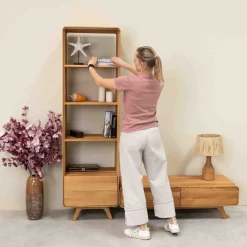 Vitrine en bois massif de chêne Genève 1 - NordicStory